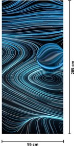 Fototapet pentru ușă - Abstract albastru (95x205cm)