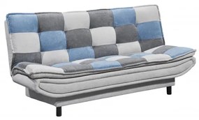 Canapea 3 Locuri Extensibila Patch, Silver Si Denim, 188 X 89 X 90 Cm