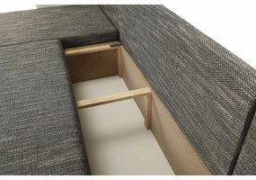 Colţar reversibil, alb/gri maroniu, STILA