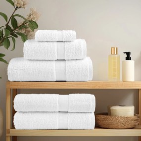 vidaXL Prosoape de spalare SOLUND 4 pcs Alb Bumbac