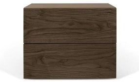 Noptieră cu 2 sertare TemaHome Aurora, maro