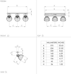 Spot SAMBATELLO 3xE27/40W/230V Eglo 900384