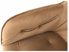 Fotoliu de design, material textil Velvet maro, BERILIO