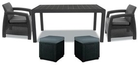 Set de mobilier de grădină Corfu duo cube grafit