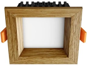 Corp de iluminat LED încastrat SQUARE LED/3W/230V 3000K 9x9 cm lemn masiv stejar APLED