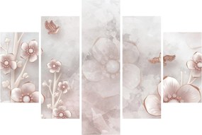 Tablou - Flori roz (150x105 cm)