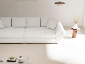 Canapea extensibilă dumonde cu ladă de depozitare si sezut confortabil din spuma high-density, Loana Euphoria Ivory 300x100 cm