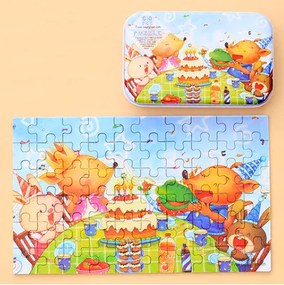 Puzzle din lemn - Petrecere 60buc