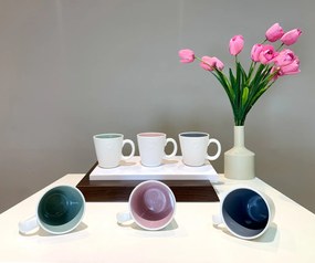 Cana Ceramica LOVE White 400 ml Roz Deschis