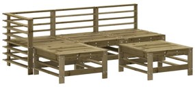 3186563 vidaXL Set mobilier relaxare pentru grădină 5 piese lemn de pin tratat