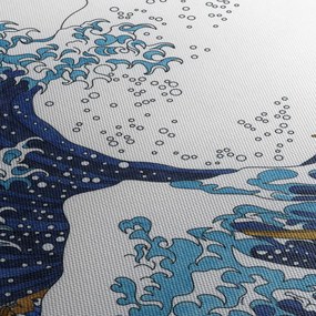 Tablou - Desen japonez, valuri (90x60 cm)