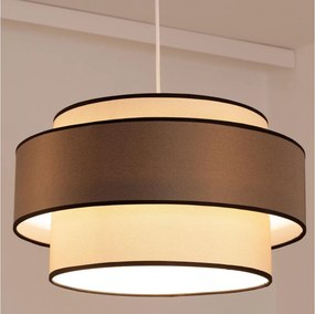 Lustră suspendată pe cablu GRACE 1xE27/60W/230V Ø 40 cm crem/gri