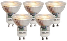 Set de 5 becuri LED GU10 Filament Flacără 1W 80lm 2200K