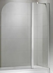 Paravan de baie Edge 120 cu panou fix din sticlă și strat de acoperire Easy Clean