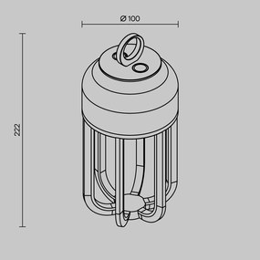 Lampa exterior portabila cu baterii protectie IP54 Vetra