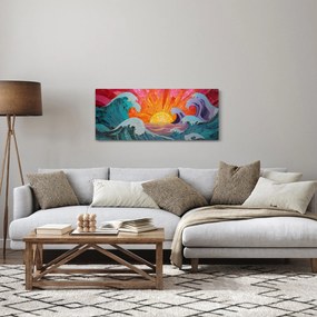 Tablou - Mozaic de valuri (120x50 cm)