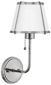 Lampă de perete Hinkley HK-CLARKE1-PN-WHq CLARKE 1xE27/40W/230V crom/alb