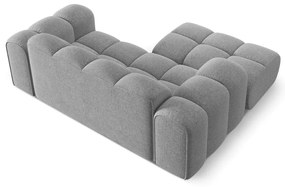 Colțar gri deschis cu tapițerie din chenille (cu colț pe partea stângă/cu șezlong) Treno – Cosmopolitan Design