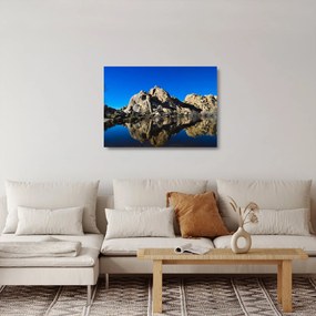 Tablou pe sticlă oglinzirea pietrelor (70x50 cm)