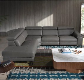 Coltar stanga design italian LUX tapitat cu piele naturala Alfredo