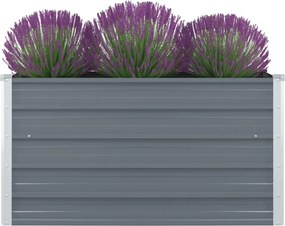 vidaXL Strat înălțat grădină, gri, 100x100x45 cm, oțel galvanizat