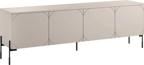 Comodă TV Sonatia 200 cm cu patru uși pe picioare metalice - casmir