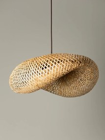 Lustra natur, din lemn de bambus, D50 cm, Float