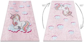 JUNIOR 51855.804 covor lavabil Inorog, nori pentru copii anti-alunecare - roz - SECUNDAR-COTATI PRODUSUL