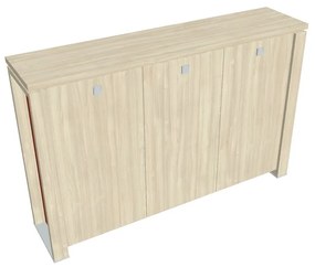 Dulap mediu Verno+ S 200 x 46 x 130 cm, salcâm / portocaliu