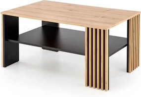 Masuta cafea FEMINA, stejar/negru, PAL laminat, 110x65x52 cm