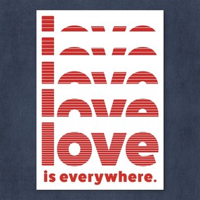 DUBLEZ | Tablou modern cu inscripția - Love is everywhere