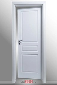 Usa cu toc reglabil HDF PORTA VIENA - ST DR 140-180 mm, ST, Alb, Vopsea Standard