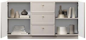 Comodă Lorini 150 cm cu sertare - cașmir / mânere aurii