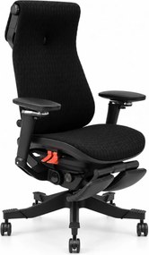 Scaun ergonomic ANEW ARYSE R9, Cotiere 5D, Suport lombar reglabil, Șezut glisant, Reclinare cu blocare în 4 poziții, Suport pentru picioare, Negru