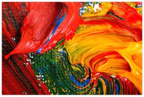 Tablou - Abstractizare albăstrire cu o perie (90x60 cm)