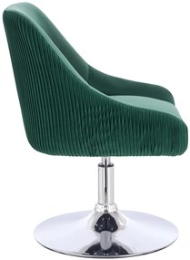 HR920N Scaun Verde din Catifea cu Bază Cromata