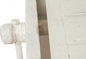 Banc de tamplar, L184 74 H92 cm, 4 sertare, alb antic, lemn masiv