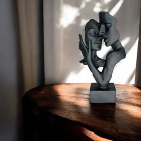 Decorațiune de masă din rășină, 29 x 9 x 17 cm, negru