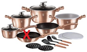 RESIGILAT - Set oale si tigai marmorate 18 piese Rose Gold Berlinger Haus BH 7034