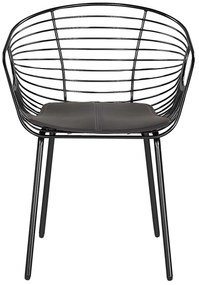 Set 2 buc. scaune de sufragerie HABIR (negru). 1022870