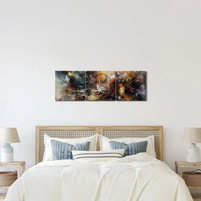 Tablou - Grafică abstractă (cu ceas) (90x30 cm)