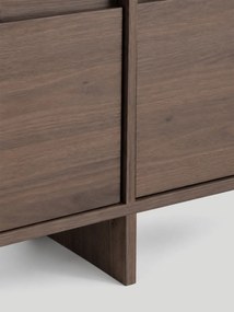 Comodă TV Zolia 180 cm cu 4 uși - nuc elegant