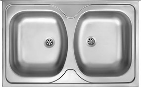 Chiuveta dubla Deante Tango inox satinat 80x50xH13 cm