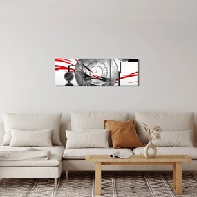 Tablou abstract (cu ceas) (90x30 cm)