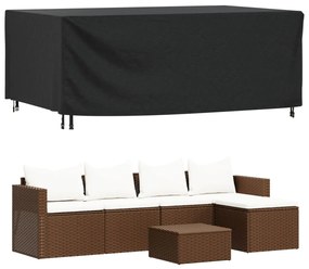 3196420 vidaXL Huse mobilier grădină 2 buc negru 240x140x90cm impermeabil 420D