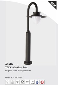 Stalp LED de exterior stil traditional IP54 Texas