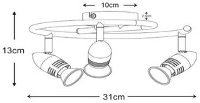 Lucide 13955/14/12 - Lampa spot LED CARO-LED 3xGU10/5W/230V crom