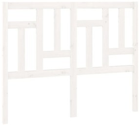 818961 vidaXL Tăblie de pat, alb, 125,5x4x100 cm, lemn masiv de pin