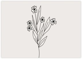 Tablou pe sticlă - Floare de pajiște N⁰1 (70x50 cm)