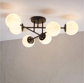 Lustră aplicată MALENA 6xE14/5W/230V maro/alb